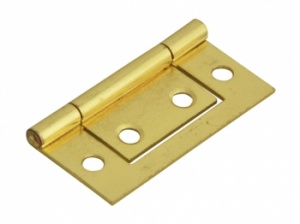 2'' Flush Hinges Electroplated Brass Pair